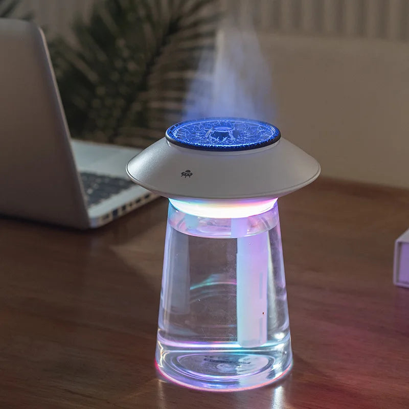 Humidificador forma de Nave espacial con iluminación