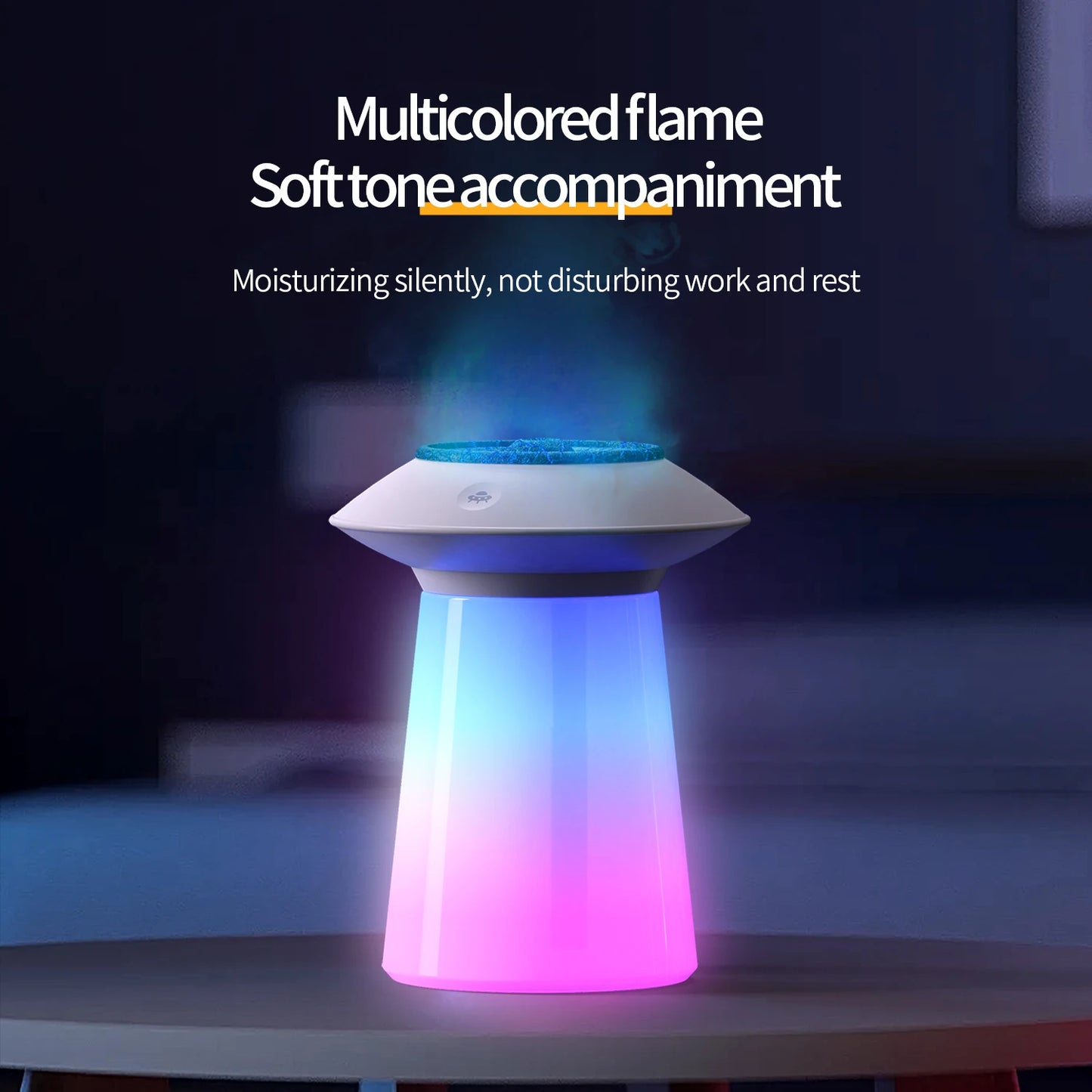 Humidificador forma de Nave espacial con iluminación