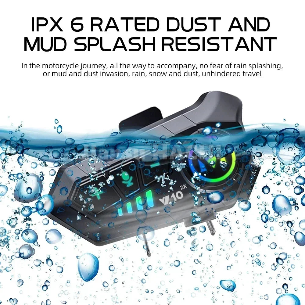 2Pcs Y10 2x Intercomunicador 300M Wireless Intercomunicador 2000Mah