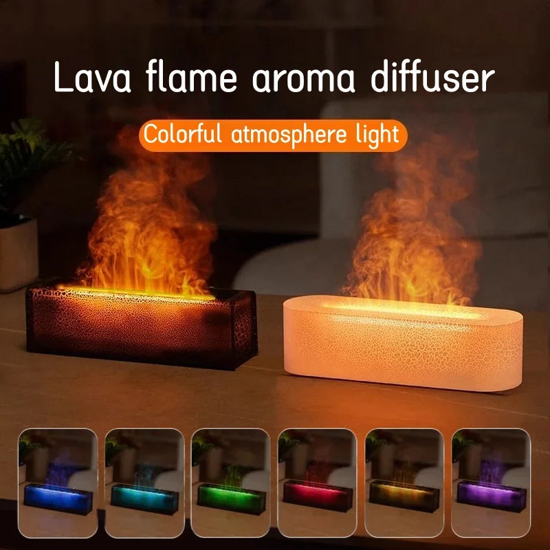 Difusor de aroma humidificador ilusión forma de flamas