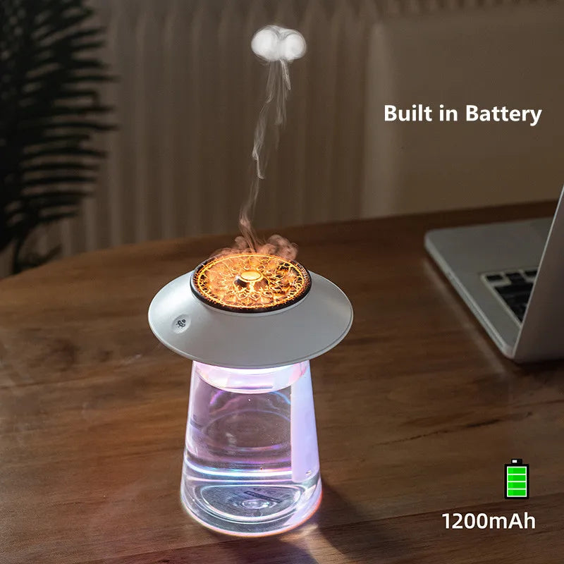 Humidificador forma de Nave espacial con iluminación