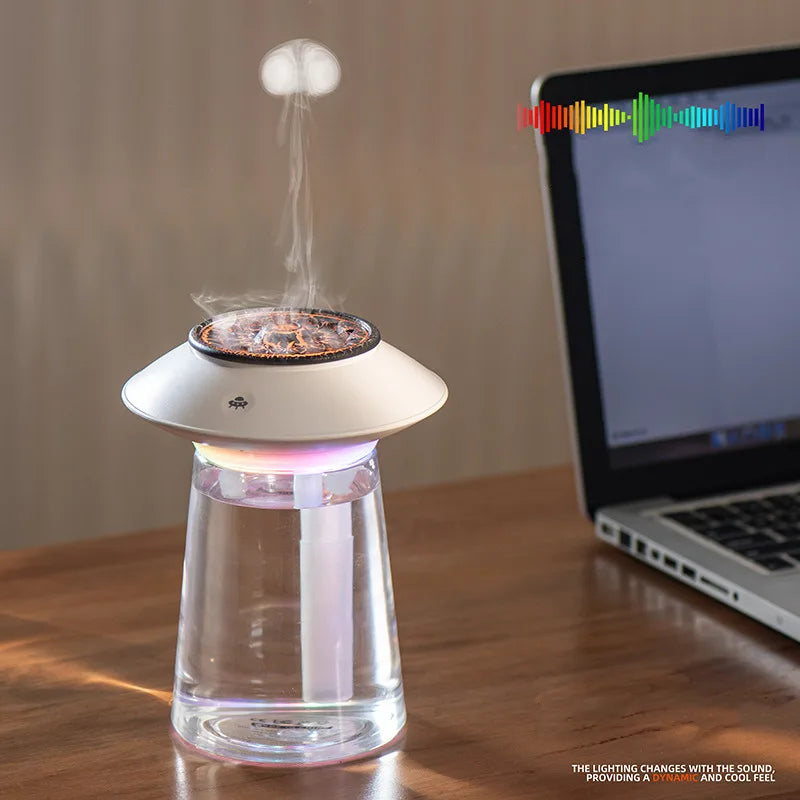 Humidificador forma de Nave espacial con iluminación